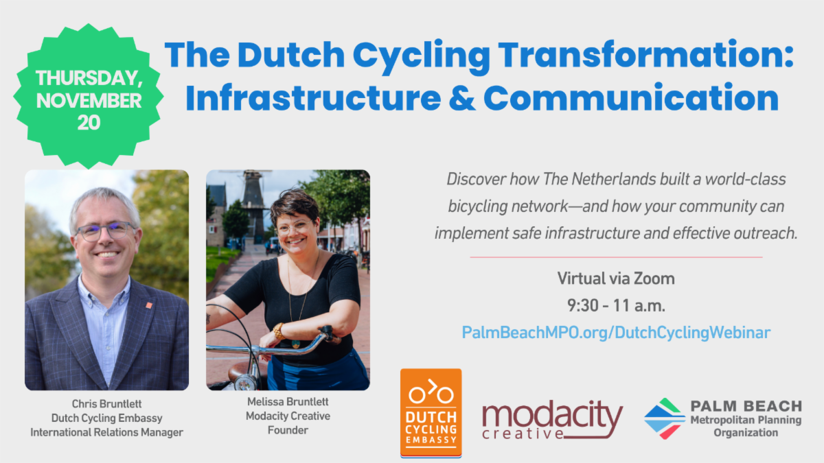 Palm Beach MPO Webinar: The Dutch Cycling Transformation